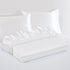 Satin Fitted Sheet Set Hotel 3 Pieces Fitted Sheet with Pillowcase, Art Silk Bedding Set-Luxury Soft Silky Sheets for Hair and Skin, Similar to Silk Fitted Sheets Set 3 Pieces(King,White)