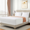 King Satin Fitted Sheet Set 3 Piece White Silky Soft Bedding Pillowcases