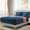 King Satin Fitted Sheet Set 3 Piece Navy Silky Soft Bedding Pillowcases