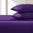 Satin Fitted Sheet Set Hotel 3 Pieces Fitted Sheet with Pillowcase, Art Silk Bedding Set-Luxury Soft Silky Sheets for Hair and Skin, Similar to Silk Fitted Sheets Set 3 Pieces(King,Purple)