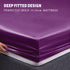 Art Silk Satin Sheet Set Hotel 4 Pieces Fitted/Flat Sheet Bedding Set-Luxury Soft Silky Sheets for Hair and Skin, Similar to Silk Bed Sheets Set 4 Pieces(King,Purple)