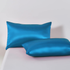 Satin Quilt cover Set Hotel 3 Pieces Quilt cover with Pillowcase, Art Silk Bedding Set-Luxury Soft Silky pillowcase for Hair and Skin, Similar to Silk Duvet/Donna Cover Set- 3 Pieces(Queen,Ocean)