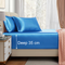 Satin Fitted Sheet Set Hotel 3 Pieces Fitted Sheet with Pillowcase, Art Silk Bedding Set-Luxury Soft Silky Sheets for Hair and Skin, Similar to Silk Fitted Sheets Set 3 Pieces(Queen,Ocean)