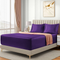 Queen Satin Fitted Sheet Set 3 Piece Silky Sheets 35cm Deep Pocket Purple