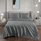 Art Silk Satin Sheet Set Hotel 4 Pieces Fitted/Flat Sheet Bedding Set-Luxury Soft Silky Sheets for Hair and Skin, Similar to Silk Bed Sheets Set 4 Pieces(Super King,Grey)