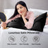 Silk Pillowcase for Hair and Skin Mulberry Silk Pillowcase Soft Breathable Smooth Both Sided Natural Silk Pillowcase with Envelope pocket Beauty Sleep Silk Pillow Case for Gift (2 Pack, Standard, Black)