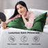 Silk Pillowcase for Hair and Skin Mulberry Silk Pillowcase Soft Breathable Smooth Both Sided Natural Silk Pillowcase with Envelope pocket Beauty Sleep Silk Pillow Case for Gift (2 Pack, Standard, Green)