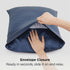 Silk Pillowcase for Hair and Skin Mulberry Silk Pillowcase Soft Breathable Smooth Both Sided Natural Silk Pillowcase with Envelope pocket Beauty Sleep Silk Pillow Case for Gift (2 Pack, Standard, Navy)