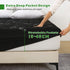800GSM Mattress Topper Viscose Derived from Bamboo, Thick Pillowtop Fitted Mattress Cover with 45cm Deep Skirt - Machine Washable Hypoallergenic(King,Black)