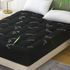 Double 800GSM Bamboo Mattress Topper 45cm Deep Pillowtop Black