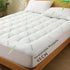 800GSM Mattress Topper Viscose Derived from Bamboo, Thick Pillowtop Fitted Mattress Cover with 45cm Deep Skirt - Machine Washable Hypoallergenic(Super King,Green)
