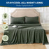 4 Piece Hotel Bamboo Cooling Sheet Set -Ultra Soft 2000TC Breathable Bed Sheets Set with 37 Centimetre Deep Pocket-Cooling Sheets for Hot Sleepers(Olive green,Double)