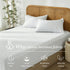 3 Piece Hotel Bamboo Cooling Fitted Sheet Set & Pillowcase -Ultra Soft 2000TC Breathable Fitted Bed Sheets Set with 37 Centimetre Deep Pocket-Cooling Sheets for Hot Sleepers(White,King)