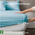 3 Piece Hotel Bamboo Cooling Fitted Sheet Set & Pillowcase -Ultra Soft 2000TC Breathable Fitted Bed Sheets Set with 37 Centimetre Deep Pocket-Cooling Sheets for Hot Sleepers(Sky Blue,King)