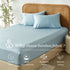 3 Piece Hotel Bamboo Cooling Fitted Sheet Set & Pillowcase -Ultra Soft 2000TC Breathable Fitted Bed Sheets Set with 37 Centimetre Deep Pocket-Cooling Sheets for Hot Sleepers(Sky Blue,King)