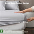 3 Piece Hotel Bamboo Cooling Fitted Sheet Set & Pillowcase -Ultra Soft 2000TC Breathable Fitted Bed Sheets Set with 37 Centimetre Deep Pocket-Cooling Sheets for Hot Sleepers(Silver-gray,King)
