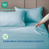 4 Piece Hotel Bamboo Cooling Sheet Set -Ultra Soft 2000TC Breathable Bed Sheets Set with 37 Centimetre Deep Pocket-Cooling Sheets for Hot Sleepers(Sky Blue,King)