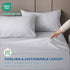 4 Piece Hotel Bamboo Cooling Sheet Set -Ultra Soft 2000TC Breathable Bed Sheets Set with 37 Centimetre Deep Pocket-Cooling Sheets for Hot Sleepers(Silver-gray,King)