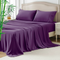 King 4 Piece Bamboo Cooling Sheet Set 37cm Deep Pocket Purple