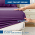 4 Piece Hotel Bamboo Cooling Sheet Set -Ultra Soft 2000TC Breathable Bed Sheets Set with 37 Centimetre Deep Pocket-Cooling Sheets for Hot Sleepers(Purple,King)