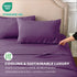 4 Piece Hotel Bamboo Cooling Sheet Set -Ultra Soft 2000TC Breathable Bed Sheets Set with 37 Centimetre Deep Pocket-Cooling Sheets for Hot Sleepers(Purple,King)