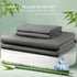 2 Piece Hotel Bamboo Cooling Fitted Sheet Set & Pillowcase -Ultra Soft 2000TC Breathable Fitted Bed Sheets Set with 37 Centimetre Deep Pocket-Cooling Sheets for Hot Sleepers(Grey,King Single)