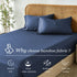 2 Piece Hotel Bamboo Cooling Fitted Sheet Set & Pillowcase -Ultra Soft 2000TC Breathable Fitted Bed Sheets Set with 37 Centimetre Deep Pocket-Cooling Sheets for Hot Sleepers(Navy,King Single)