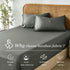 3 Piece Hotel Bamboo Cooling Fitted Sheet Set & Pillowcase -Ultra Soft 2000TC Breathable Fitted Bed Sheets Set with 37 Centimetre Deep Pocket-Cooling Sheets for Hot Sleepers(Grey,Queen)