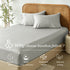 3 Piece Hotel Bamboo Cooling Fitted Sheet Set & Pillowcase -Ultra Soft 2000TC Breathable Fitted Bed Sheets Set with 37 Centimetre Deep Pocket-Cooling Sheets for Hot Sleepers(Silver-gray,Queen)