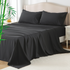 King Single Bamboo Cooling Sheet Set 3PC 2000TC Deep Pocket Black