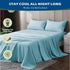 4 Piece Hotel Bamboo Cooling Sheet Set -Ultra Soft 2000TC Breathable Bed Sheets Set with 37 Centimetre Deep Pocket-Cooling Sheets for Hot Sleepers(Sky Blue,Queen)