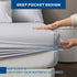4 Piece Hotel Bamboo Cooling Sheet Set -Ultra Soft 2000TC Breathable Bed Sheets Set with 37 Centimetre Deep Pocket-Cooling Sheets for Hot Sleepers(Silver-gray,Queen)