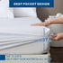 3 Piece Hotel Bamboo Cooling Sheet Set -Ultra Soft 2000TC Breathable Bed Sheets Set with 37 Centimetre Deep Pocket-Cooling Sheets for Hot Sleepers(White,Single)