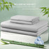 3 Piece Hotel Bamboo Cooling Fitted Sheet Set & Pillowcase -Ultra Soft 2000TC Breathable Fitted Bed Sheets Set with 37 Centimetre Deep Pocket-Cooling Sheets for Hot Sleepers(Silver-gray,Super King)