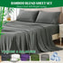 4 Piece Hotel Bamboo Cooling Sheet Set -Ultra Soft 2000TC Breathable Bed Sheets Set with 37 Centimetre Deep Pocket-Cooling Sheets for Hot Sleepers(Grey,Super King)