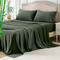 King 4 Piece Bamboo Cooling Sheet Set 37cm Deep Pocket Olive Green