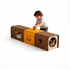 Felt Cat Tunnel Nest Double Layer with Scratching Board Smiley tunnel In stock