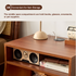 Bedside Table with Wireless Charging Station,LED Nightstand with Open Storage Drawers for Small Cats and Dogs Bed, Cozy Home for Living Room, Bedroom, Office, Sofa Side