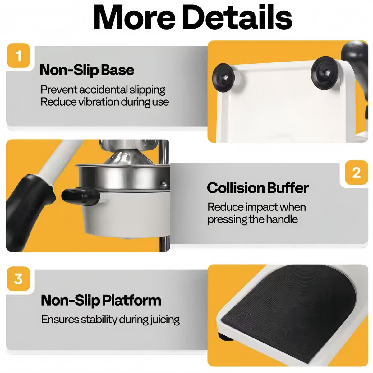 Manual Citrus Juicer - Cold Press Juicer,Durable Cast-Iron Handheld Orange Juice Squeezer, Heavy-Duty, Easy to Use & Clean,for Grapefruit Pomegranate Juice Machine with Countertop Base