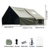 Dark Green Inflatable Camping Tent with Canopy, Large 4-6 Person, Waterproof, Heavy Duty Cabin Glamping Hiking Blow Up Tent with Awning Extension Porch and Air Pump