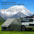 Dark Green Inflatable Camping Tent with Canopy, Large 4-6 Person, Waterproof, Heavy Duty Cabin Glamping Hiking Blow Up Tent with Awning Extension Porch and Air Pump