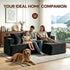 Couch Modular Sectional 3 Seater Sofa L-Shaped Black,81" Boneless Sofa Bed, Deep Seat and Side Pockets,Breathable Cheneille, High Density Pure Sponge,No Assembly Needed