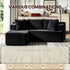 Couch Modular Sectional 3 Seater Sofa L-Shaped Black,81" Boneless Sofa Bed, Deep Seat and Side Pockets,Breathable Cheneille, High Density Pure Sponge,No Assembly Needed