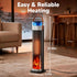2-in-1 PTC Ceramic Tower Space Heater with Built-In Humidifier, Compact