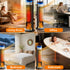 2-in-1 PTC Ceramic Tower Space Heater with Built-In Humidifier, Compact
