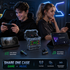 Wireless Earbuds 2 Pairs in 1 Charging Case with LED Display | 40H Total Playtime, Gaming & Music, Mecha Bluetooth Design, Dual Style Earbuds, Couples Earphones