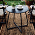 Outdoor Metal Side Table – Rust-Resistant Patio Small Round End Table, Accent Coffee Table for Balcony, Garden, Porch, Living Room & Bedroom – Lightweight Portable Plant Stand, Black