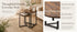 Nesting Side Tables Set of 2, Round End Tables with Rustic Brown Wood Look Top and Black Metal Frame, Space Saving Accent Coffee Tables for Living Room, Bedroom, Sofa Side, Bedside, Small Spaces
