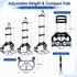 Folding Hand Truck, 1 Pack Portable Dolly Cart with Telescoping Handle, Lightweight Aluminum Alloy Foldable Hand Truck with Solid Rubber Wheels, Compact Moving Cart for Home, Office, Shopping, Travel