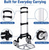 Folding Hand Truck, 1 Pack Portable Dolly Cart with Telescoping Handle, Lightweight Aluminum Alloy Foldable Hand Truck with Solid Rubber Wheels, Compact Moving Cart for Home, Office, Shopping, Travel
